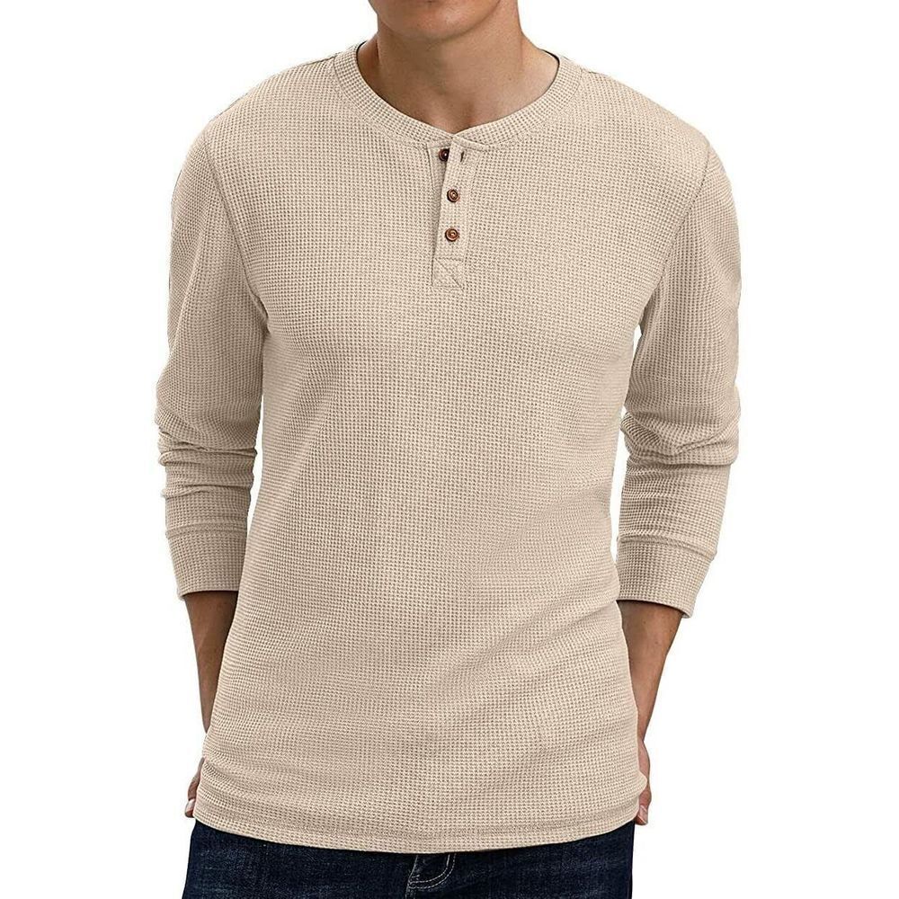 Sailwind XL Mens Waffle Knit Thermal Henley Shirt